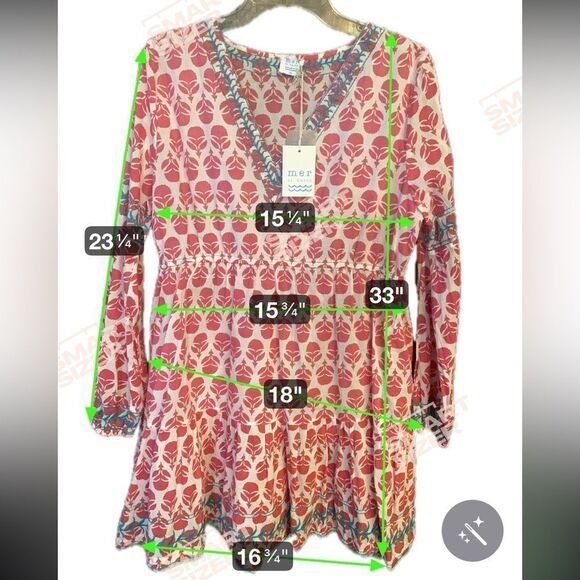 Mer St. Barth NWT Sz M Fuchsia Floral Clara Summer Luxury Resort Worthy Dress - Picture 7 of 10